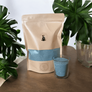 Perles de cire de soja - Bleu doux- parfum fleur de monoï