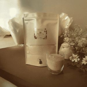 Perles de cire de soja - or scintillant - parfum brioche au beurre